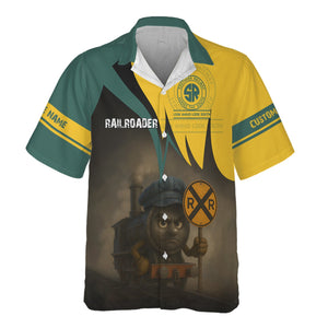 Railspirit Personalized Southern Railway U.S Hawaiian Shirt Angry Train SOU Hawaiian Shirt Gift Idea For Train Lover