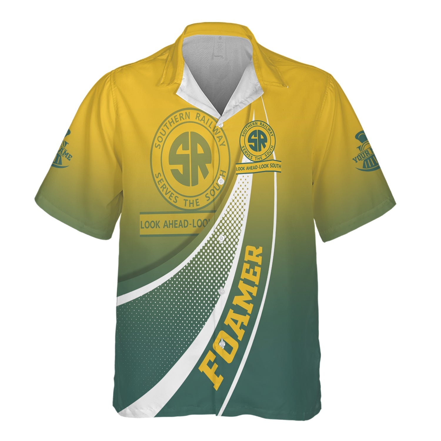 Railspirit Personalized Southern Railway U.S Hawaiian Shirt Railway-Themed Style SOU Shirt Gift Idea For Trainspotter