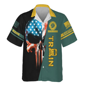 Railspirit Personalized Southern Railway U.S Hawaiian Shirt Train Skull American Flag SOU Shirt All Over Print