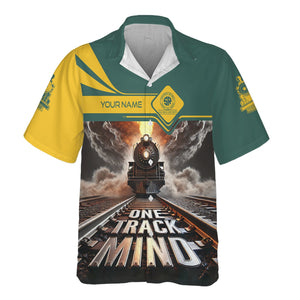 Railspirit Personalized Southern Railway U.S Hawaiian Shirt One Track Mind SOU Train Printed Shirt