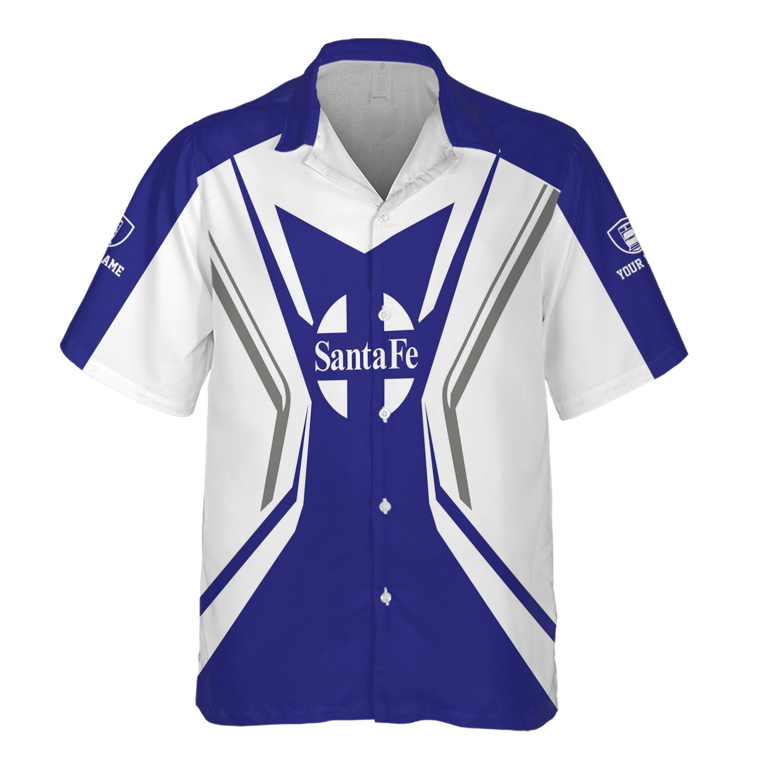 Railspirit Personalized Santa Fe ATSF Railway Hawaiian Shirt Unique Style with Custom Job Atchison, Topeka and Santa Fe Train Shirt