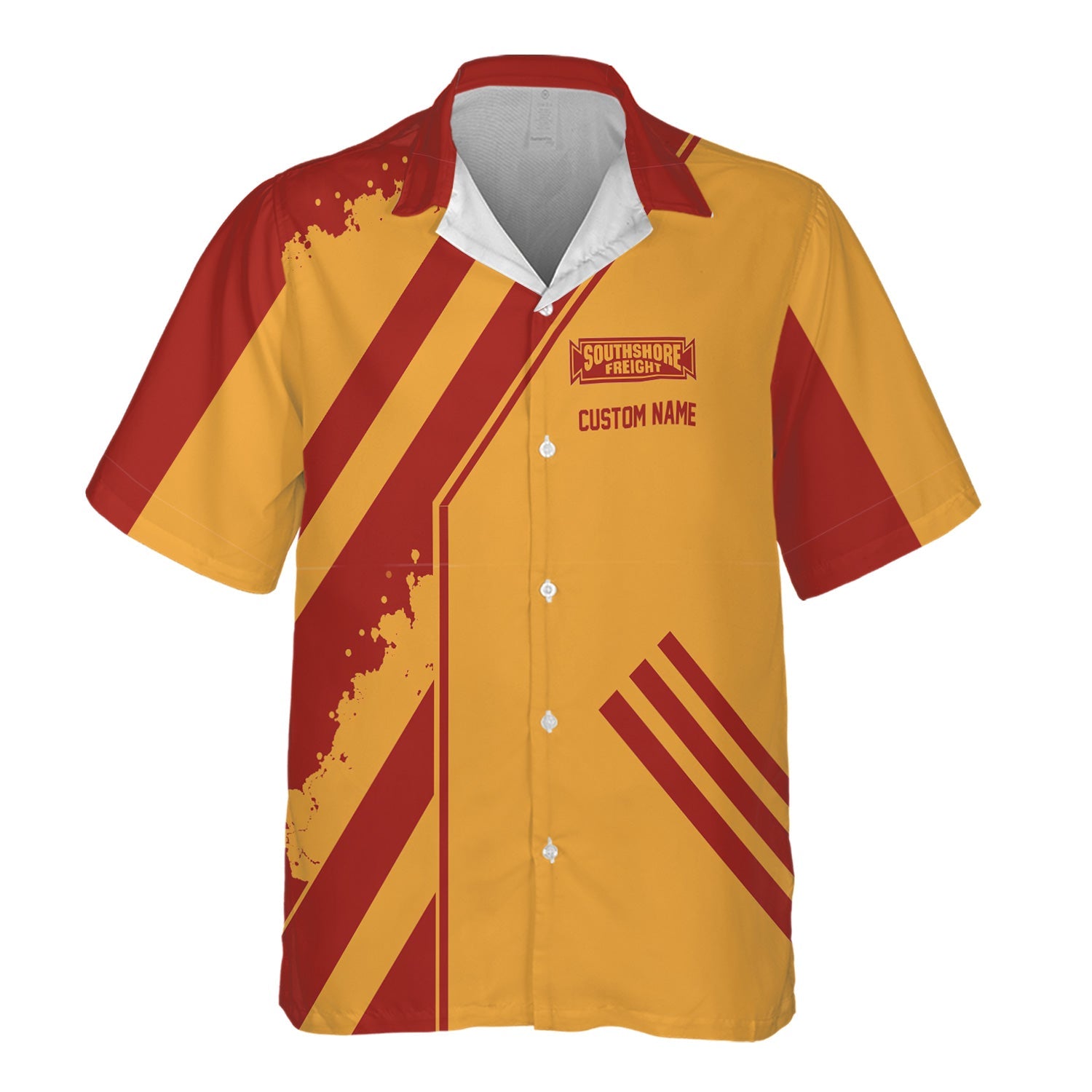 Railspirit Personalized Chicago South Shore and South Bend Railroad Hawaiian Shirt Locomotive Design Train Shirt for Train Enthusiast