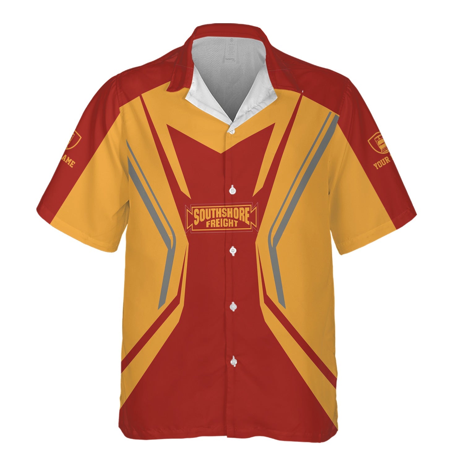 Railspirit Personalized Chicago South Shore and South Bend Railroad Hawaiian Shirt Unique Style with Custom Job Train Shirt