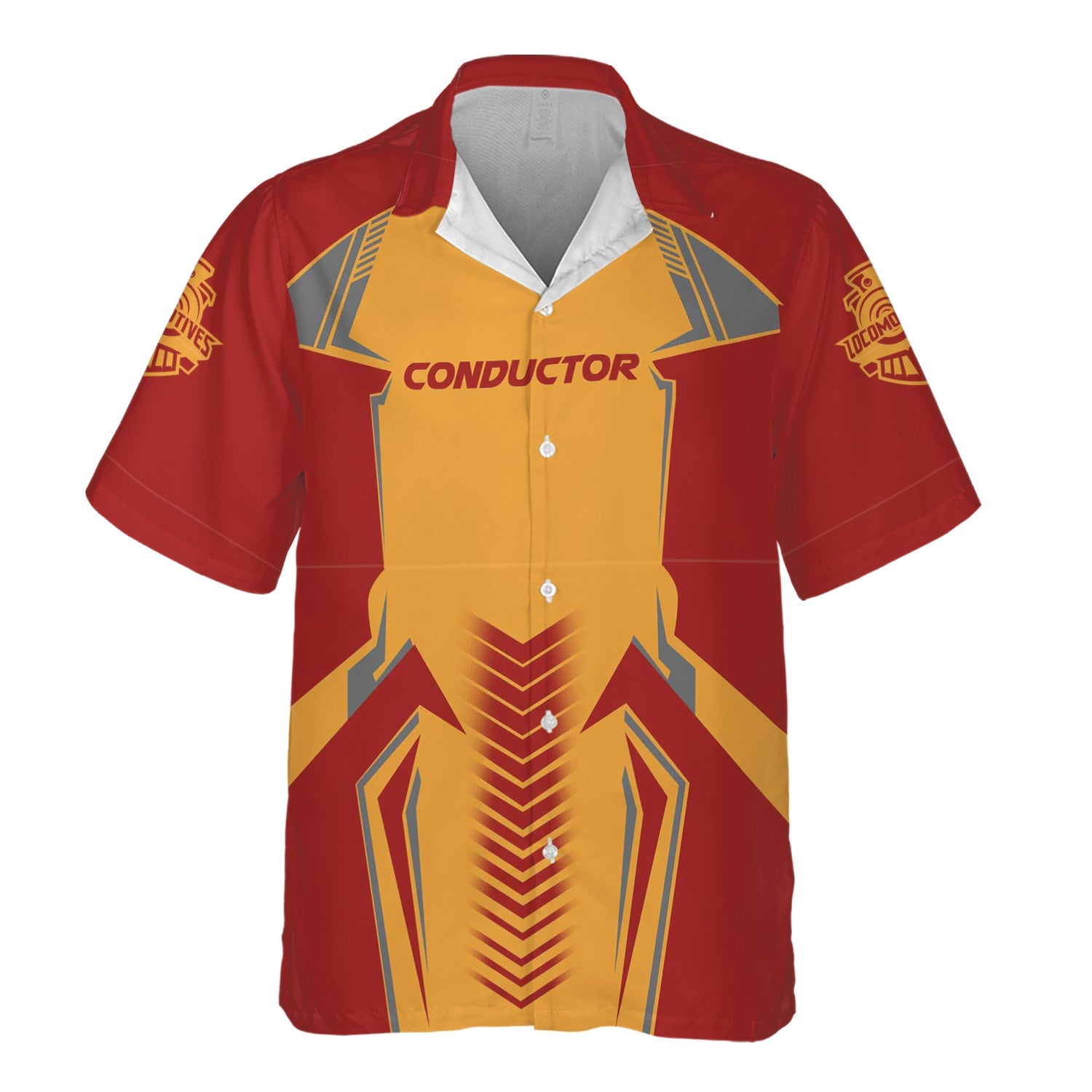 Railspirit Personalized Chicago South Shore and South Bend Railroad Hawaiian Shirt Standout Style with Custom Position Train Shirt