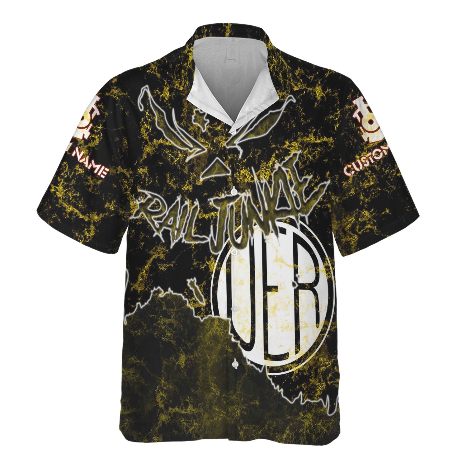 Railspirit Personalized Union Electric Railway Hawaiian Shirt Torn Graphic Style Train Shirt For Rail Junkie