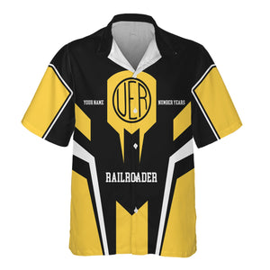 Railspirit Personalized Union Electric Railway Hawaiian Shirt Custom Year Railroader Shirt Gift Idea For Train Lover