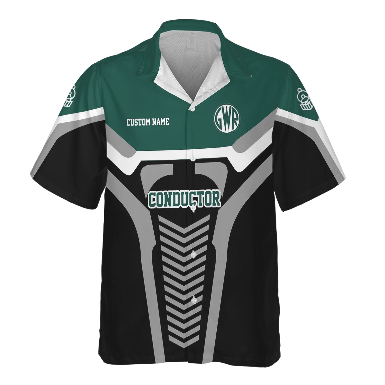 Railspirit Personalized Great Western Railway Hawaiian Shirt Track-Inspired with Custom Job Position Train Shirt