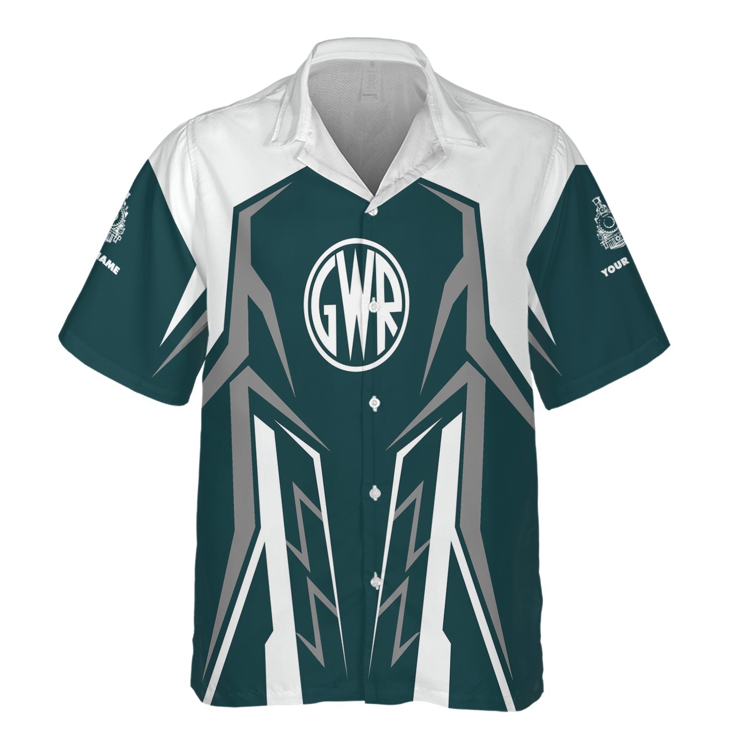 Railspirit Personalized Great Western Railway Hawaiian Shirt Futuristic Design with Custom Job Train Shirt