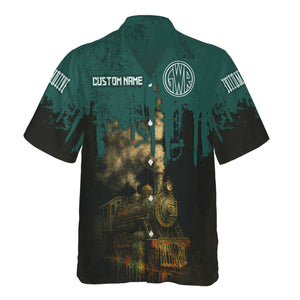 Railspirit Personalized Great Western Railway Hawaiian Shirt Vintage Train Art Style Shirt For Locomotive Fans