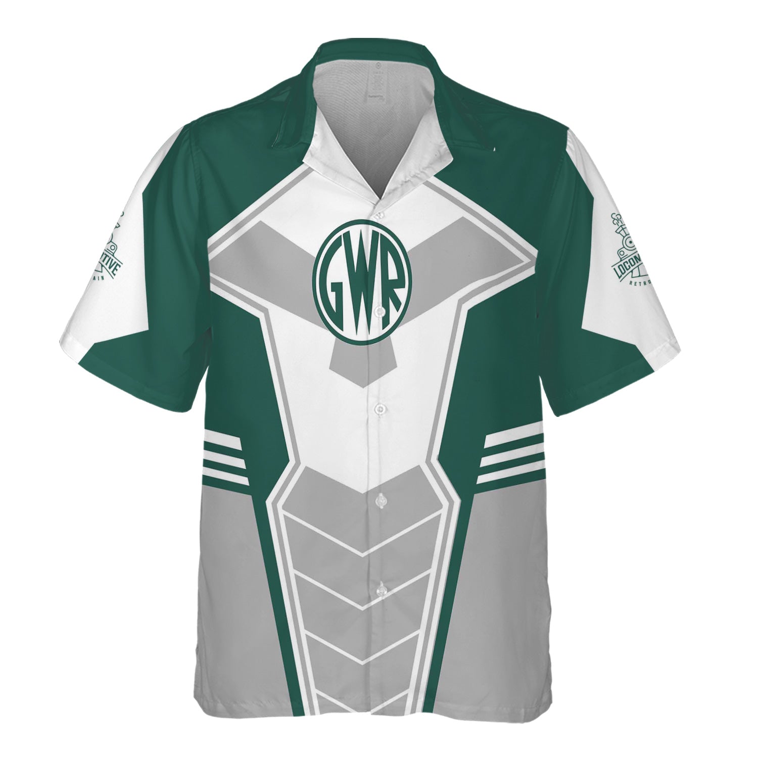 Railspirit Personalized Great Western Railway Hawaiian Shirt Engine-Inspired Style Train Shirt for Railroad Fanatic