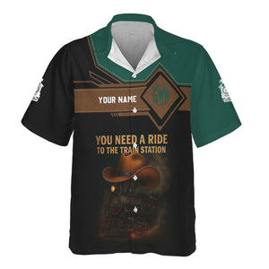 Railspirit Personalized Great Western Railway Hawaiian Shirt You Need A Ride To The Train Station Shirt For Train Lovers