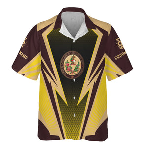 Railspirit Personalized London, Midland and Scottish Railway Hawaiian Shirt Lightning Graphic Style Shirt Gift Idea For Train Lover