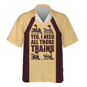 Railspirit Custom Name London, Midland and Scottish Railway Hawaiian Shirt Yes I Need All Those Train Printed Shirt