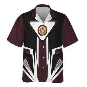 Railspirit London, Midland and Scottish Railway Hawaiian Shirt Bold Graphic Style All Over Printed Shirt