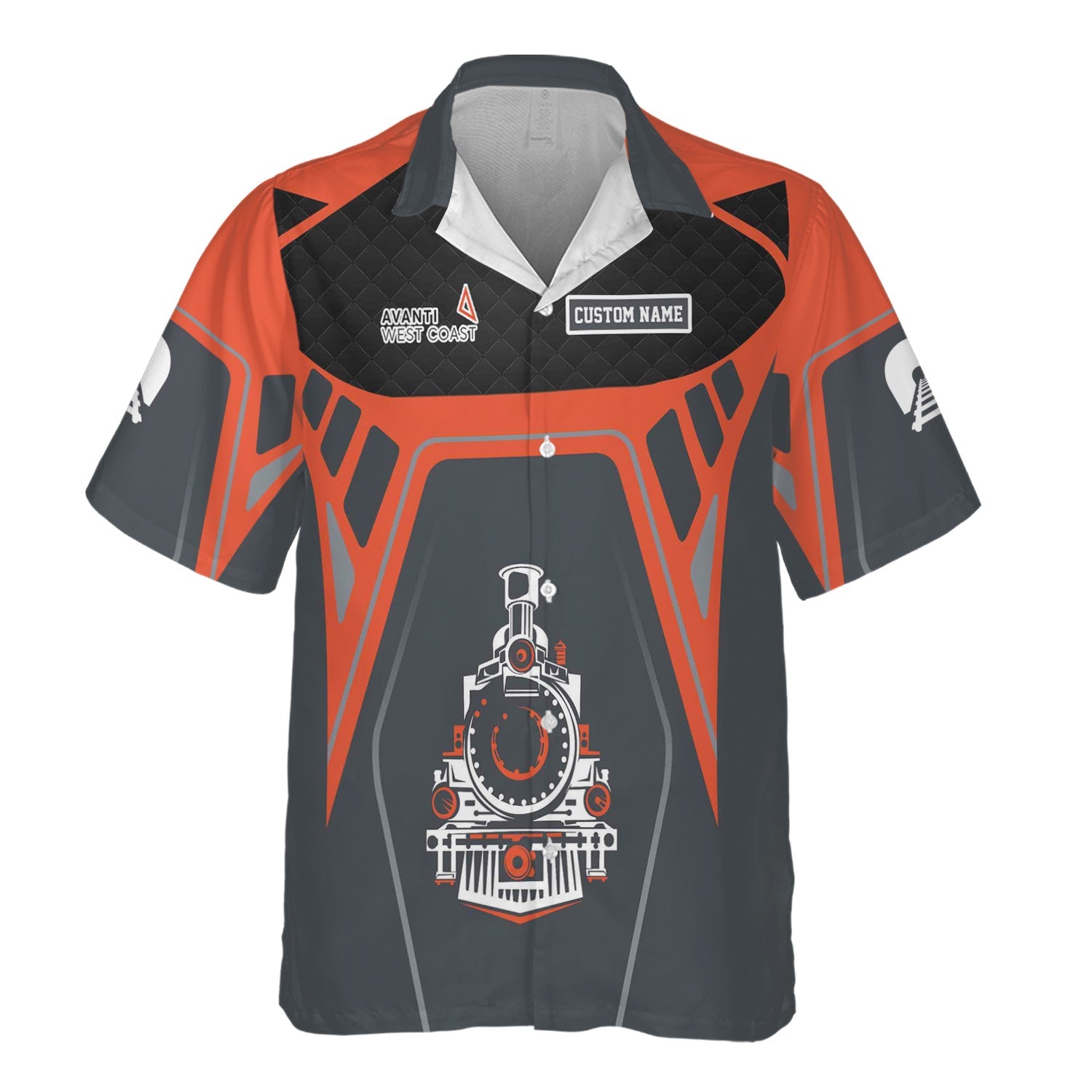 Railspirit Personalized Avanti West Coast Hawaiian Shirt Steam Locomotive Engine Graphic Train Shirt All Over Print