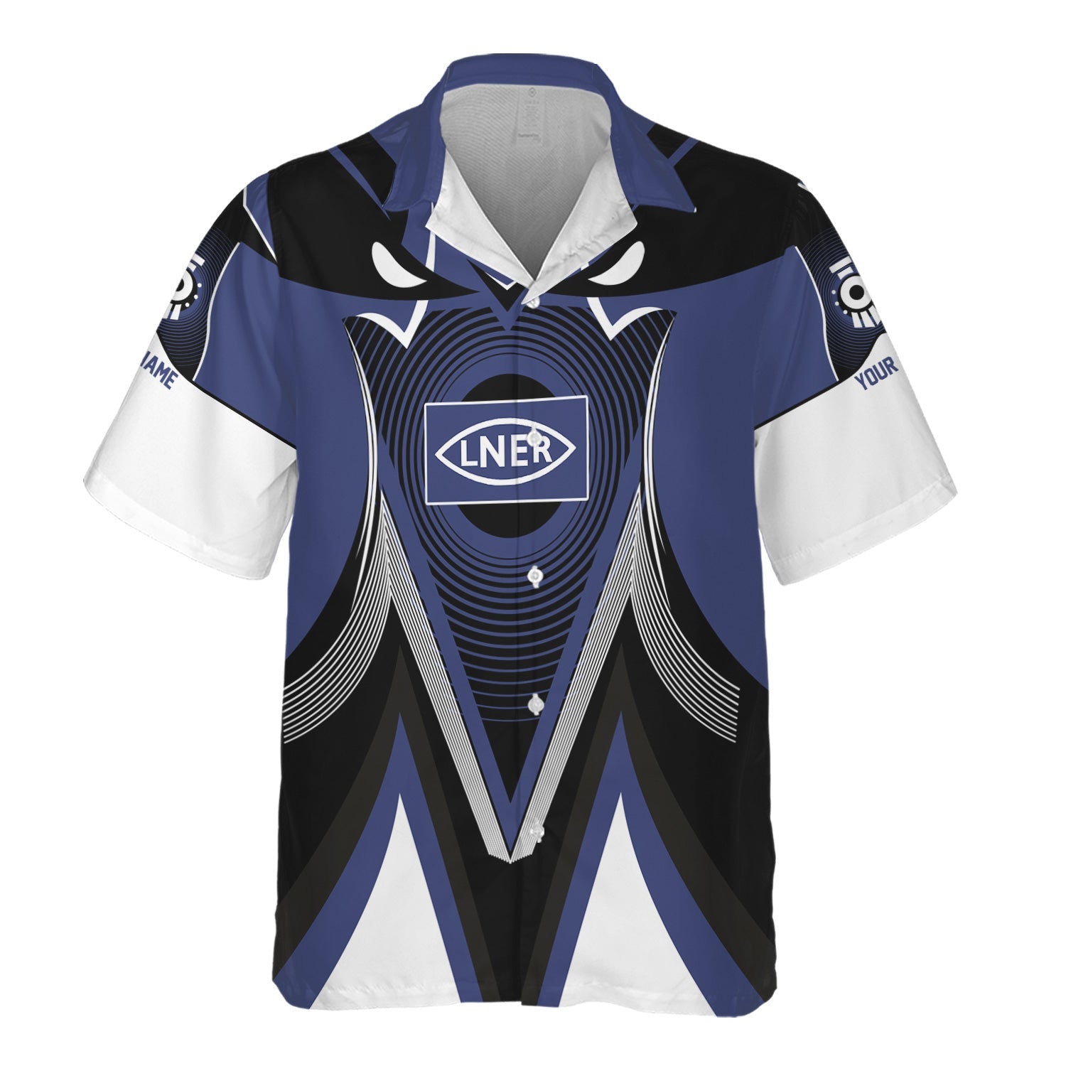 Railspirit Personalized London and North Eastern Railway Hawaiian Shirt Vibrant Graphic Pattern Shirt For Train Enthusiasts