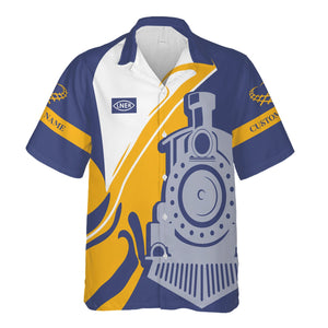 Railspirit Personalized London and North Eastern Railway Hawaiian Shirt Flame-Inspired Style Shirt Gift Idea For Train Lovers