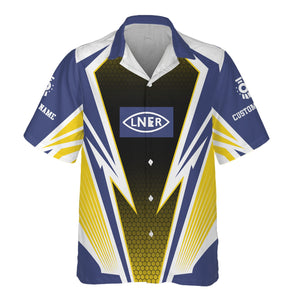 Railspirit Personalized London and North Eastern Railway Hawaiian Shirt Lightning Graphic Style Shirt Gift Idea For Train Lover