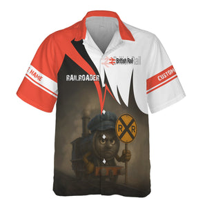 Railspirit Personalized British Railway Hawaiian Shirt Angry Train Hawaiian Shirt Gift Idea For Train Lover
