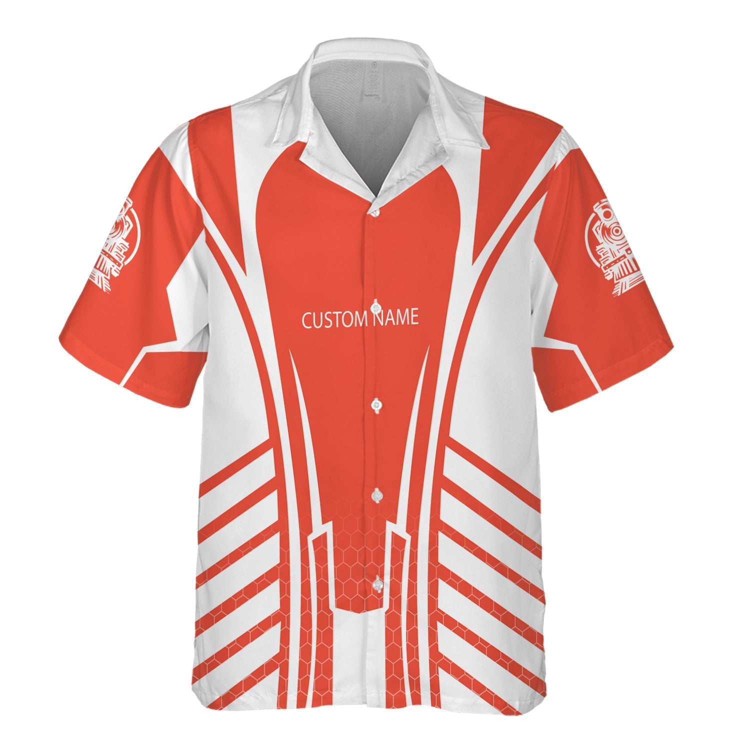 Railspirit Personalized British Railway Hawaiian Shirt Striped Railroad Style Train Shirt All Over Print