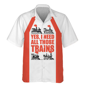 Railspirit Custom Name British Railway Hawaiian Shirt Yes I Need All Those Train Printed Shirt