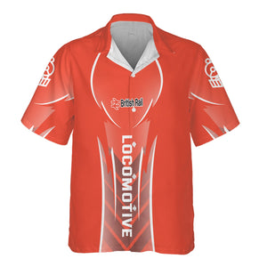 Railspirit Personalized British Railway Hawaiian Shirt Striking Line Style Train Shirt For Locomotive Lovers