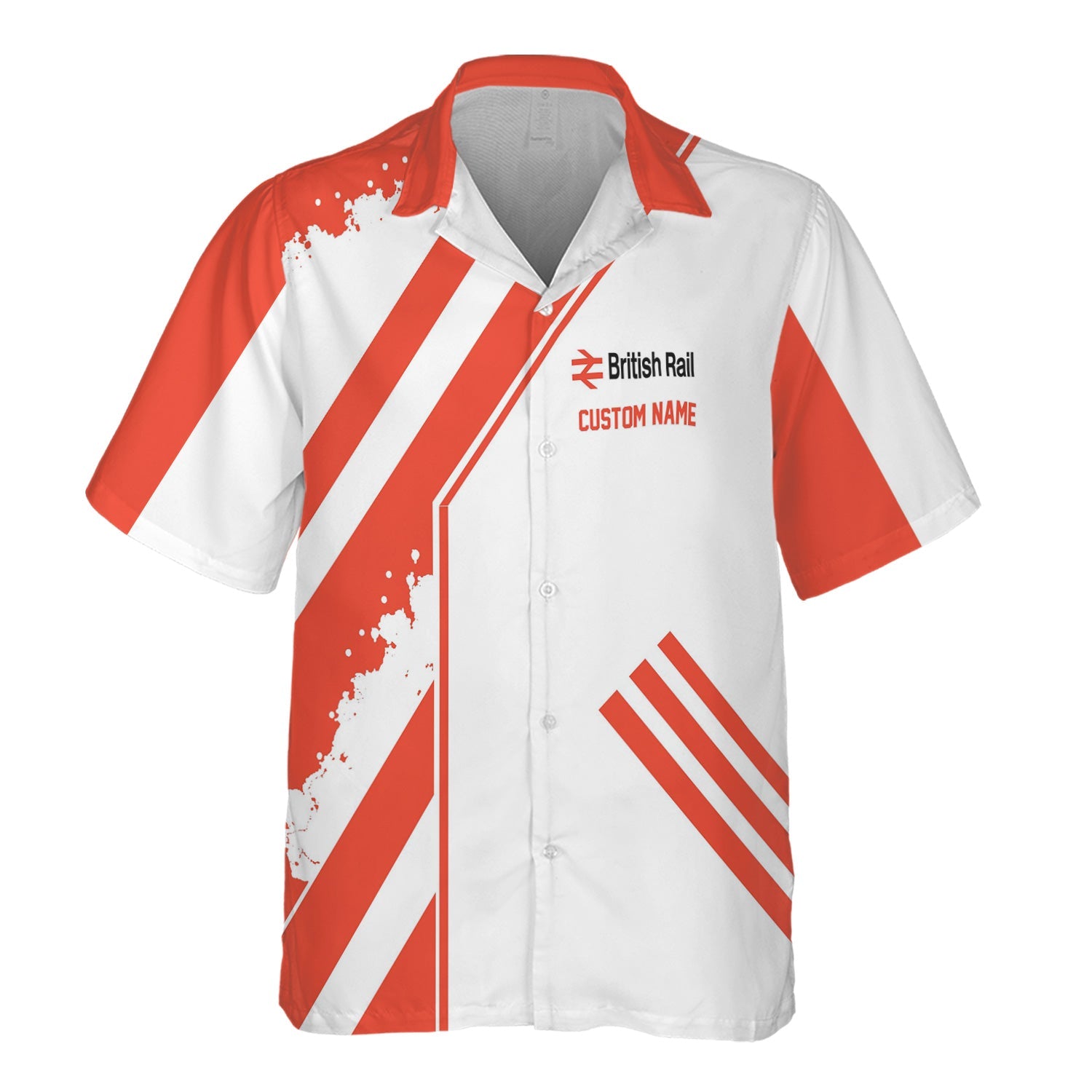 Railspirit Personalized British Railway Hawaiian Shirt Locomotive Design Train Shirt for Train Enthusiast