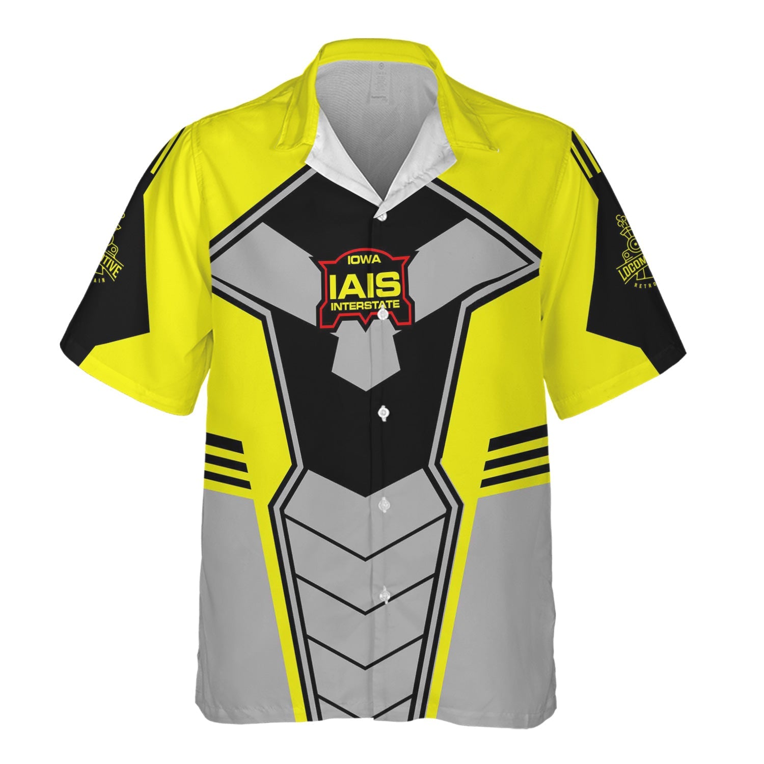 Railspirit Personalized Iowa Interstate Railroad Hawaiian Shirt Engine-Inspired Style IAIS Train Shirt for Railroad Fanatic