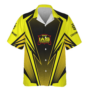 Railspirit Personalized Iowa Interstate Railroad Hawaiian Shirt Lightning Graphic Style IAIS Shirt Gift Idea For Train Lover