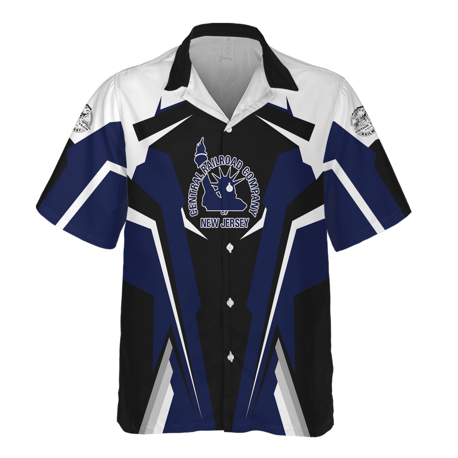 Railspirit Personalized CNJ Jersey Central Railroad Hawaiian Shirt Strong Line Style Train Unisex Shirt All Over Print