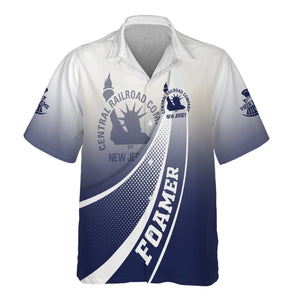 Railspirit Personalized CNJ Jersey Central Railroad Hawaiian Shirt Railway-Themed Style Shirt Gift Idea For Trainspotter