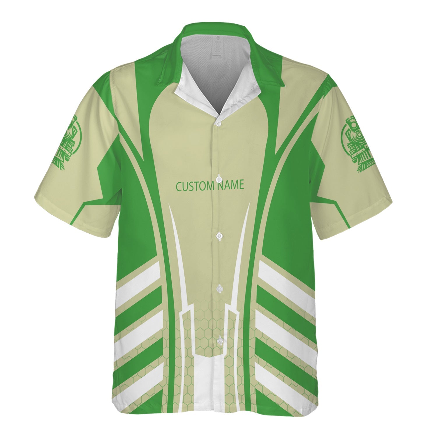 Railspirit Personalized Virginia & Truckee Railroad Hawaiian Shirt Striped Railroad Style Train Shirt All Over Print