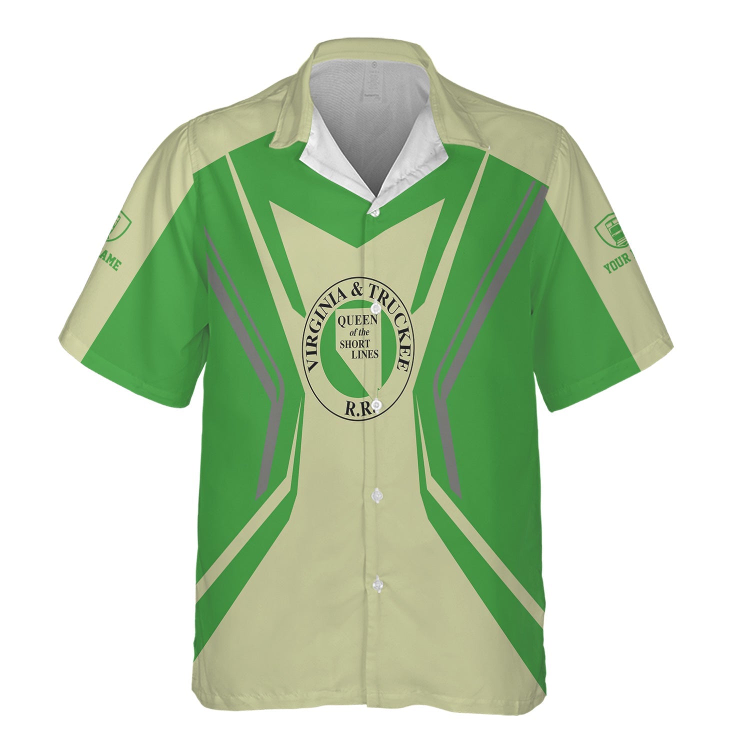 Railspirit Personalized Virginia & Truckee Railroad Hawaiian Shirt Unique Style with Custom Job Train Shirt