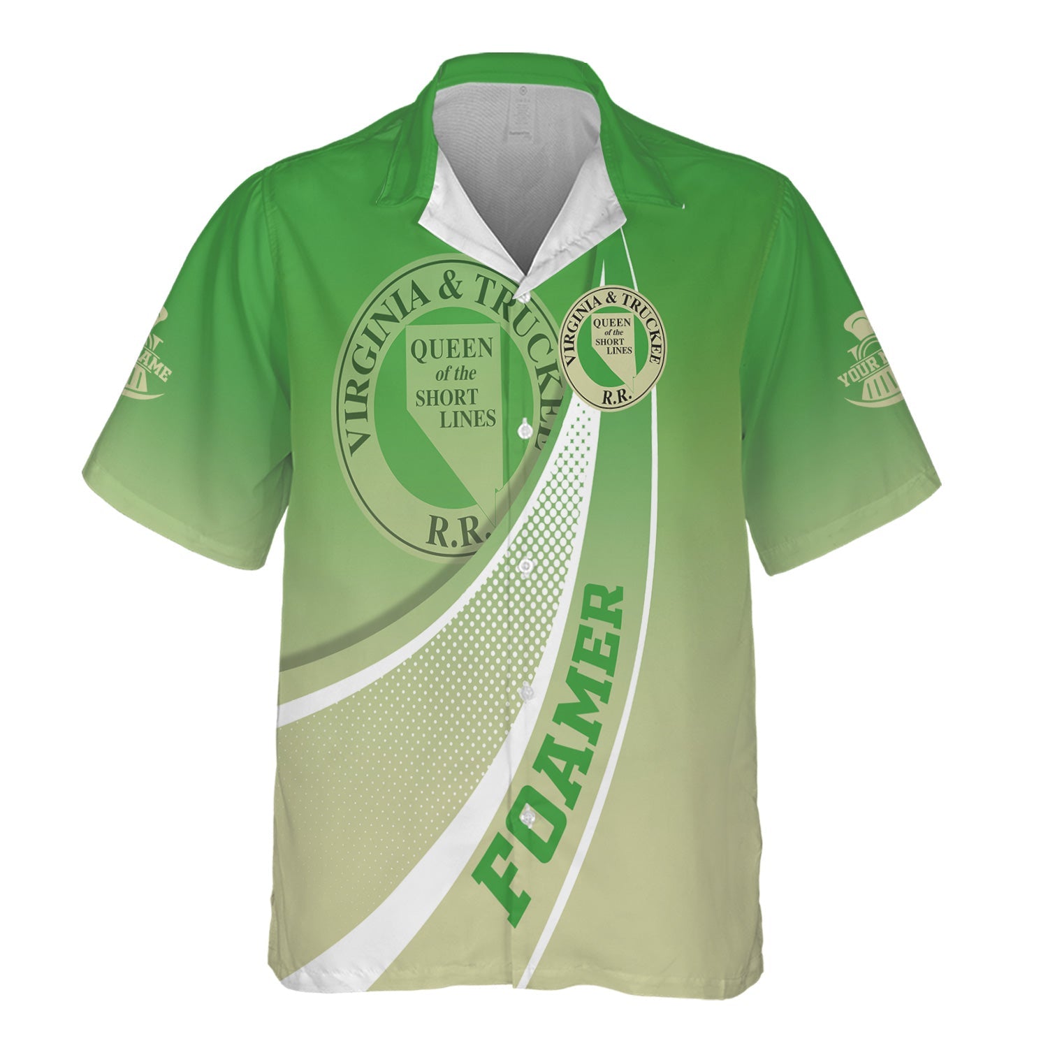 Railspirit Personalized Virginia & Truckee Railroad Hawaiian Shirt Railway-Themed Style Shirt Gift Idea For Trainspotter