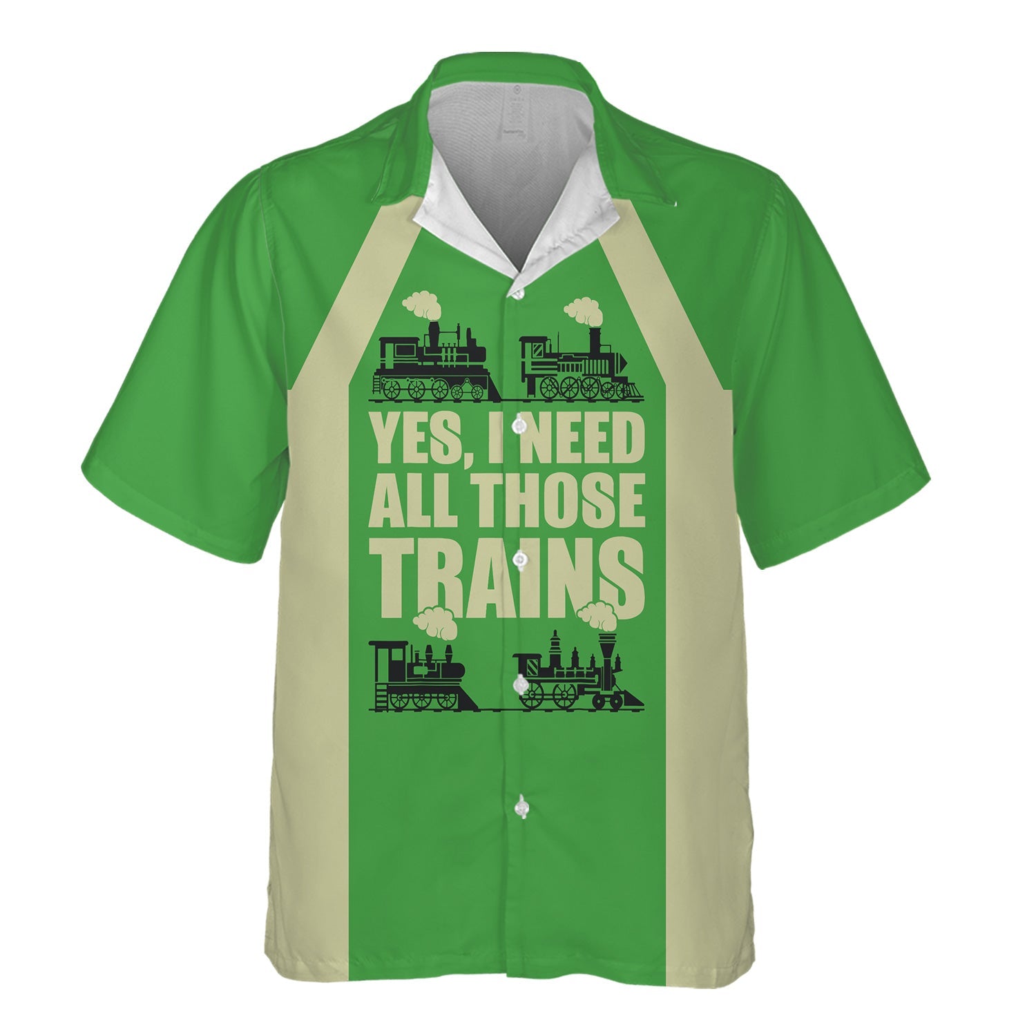 Railspirit Custom Name Virginia & Truckee Railroad Hawaiian Shirt Yes I Need All Those Train Printed Shirt