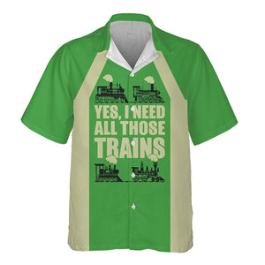 Railspirit Custom Name Virginia & Truckee Railroad Hawaiian Shirt Yes I Need All Those Train Printed Shirt
