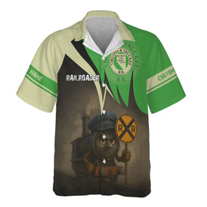 Railspirit Personalized Virginia & Truckee Railroad Hawaiian Shirt Angry Train Hawaiian Shirt Gift Idea For Train Lover