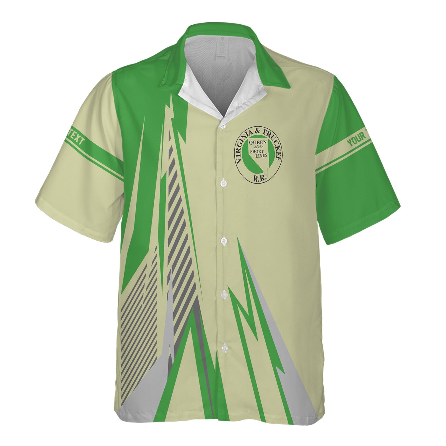 Railspirit Personalized Virginia & Truckee Railroad Hawaiian Shirt Lightning-Inspired Railway Style Shirt For Train Lovers