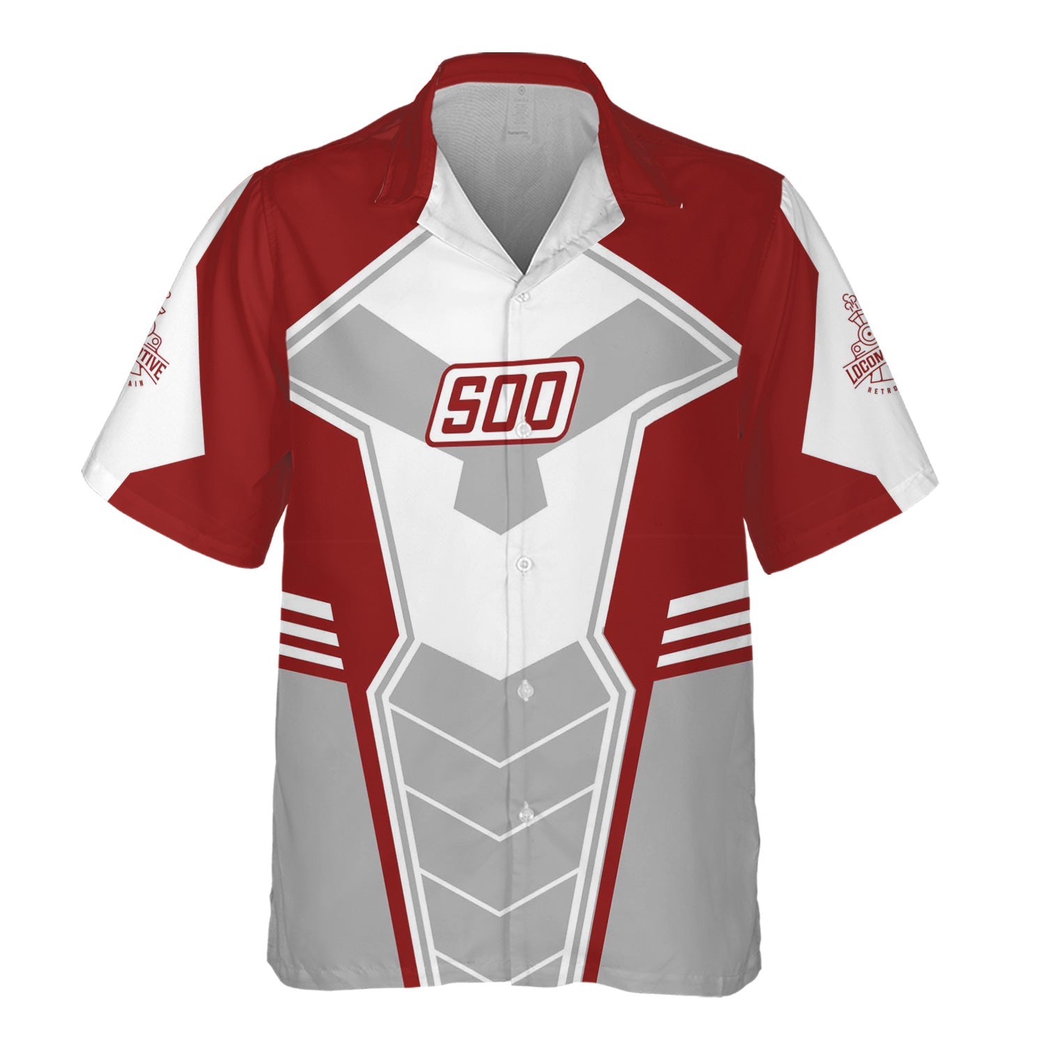 Railspirit Personalized Soo Line Railroad Hawaiian Shirt Engine-Inspired Style Train Shirt for Railroad Fanatic