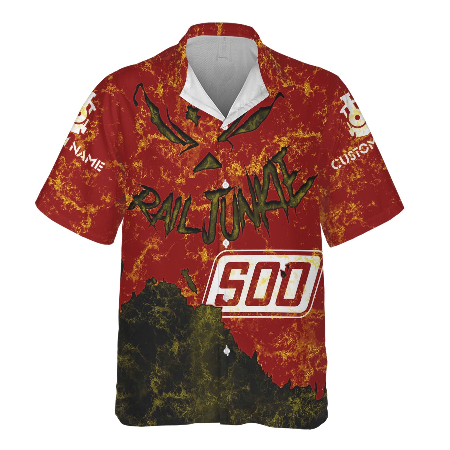 Railspirit Personalized Soo Line Railroad Hawaiian Shirt Torn Graphic Style Train Shirt For Rail Junkie