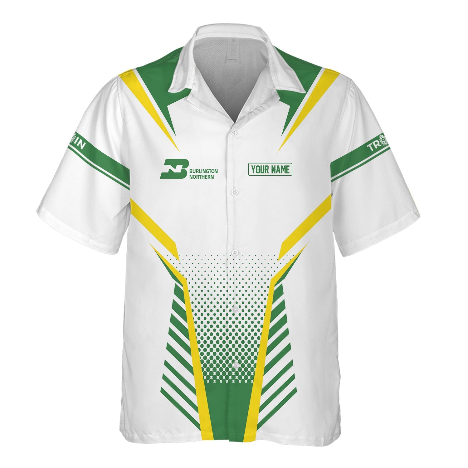 Railspirit Personalized Burlington Northern Railroad Hawaiian Shirt Unisex Train Shirt All Over Print