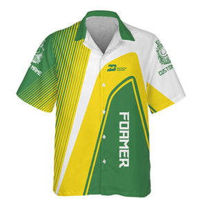 Railspirit Personalized Burlington Northern Railroad Hawaiian Shirt Vibrant Striking Style Shirt For Rail Enthusiasts