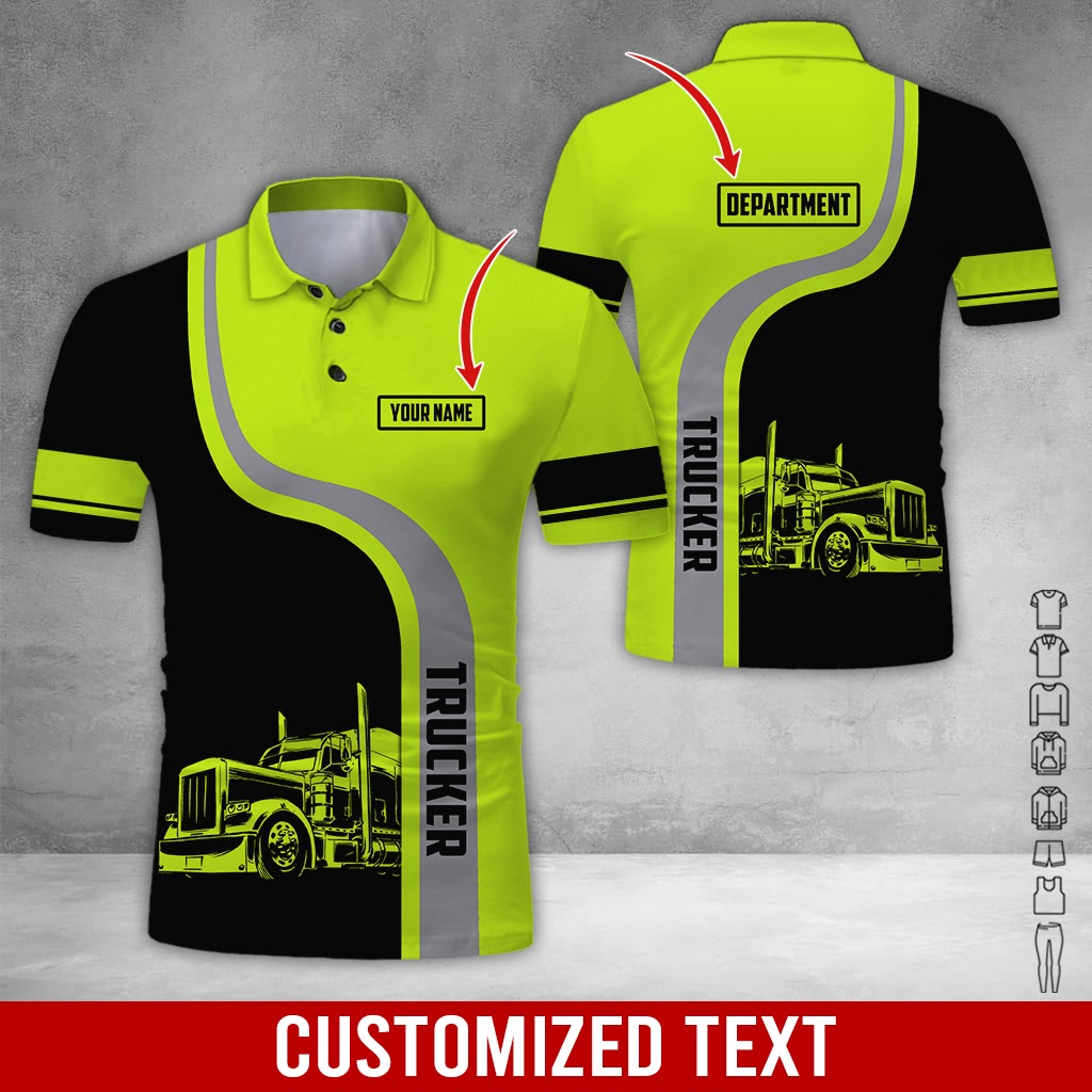 Custom Name Love Trucker Uniform Clothes, Personalized Truck T-shirt