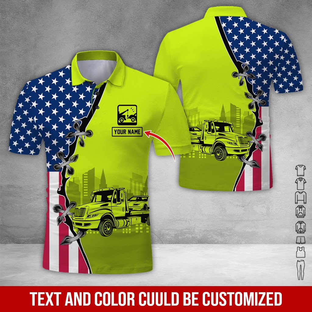 Custom Name Love Tow Truck Uniform Clothes, Personalized Tow Driver Gear