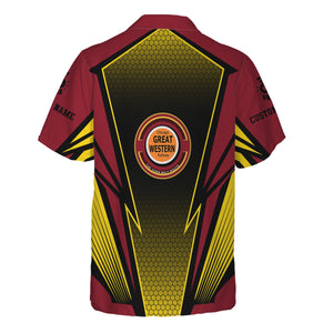 Railspirit Personalized Chicago Great Western Railroad Hawaiian Shirt Lightning Graphic Style Shirt Gift Idea For Train Lover