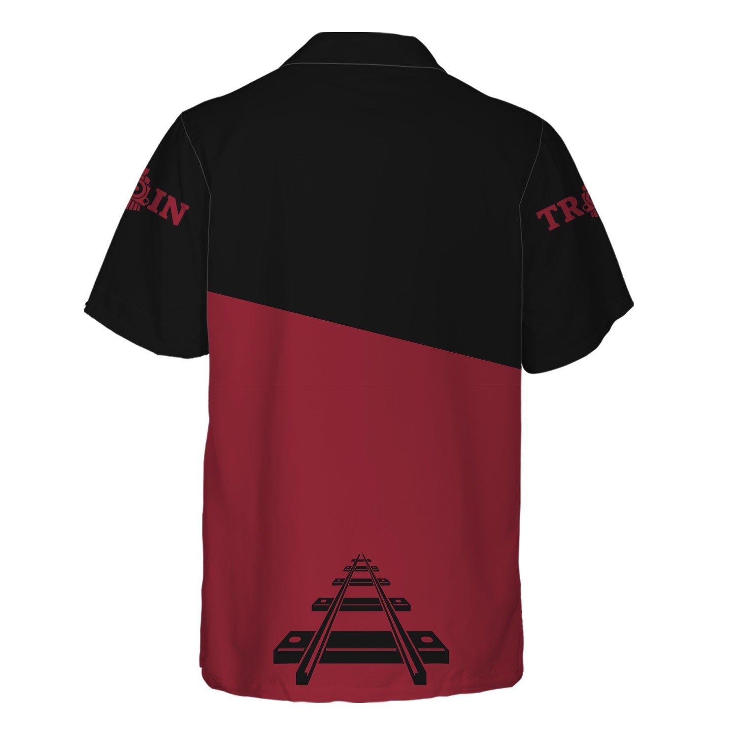 Railspirit Personalized Chicago Great Western Railroad Hawaiian Shirt One Track Mind Unisex Train Shirt Gift Idea For Train Lover