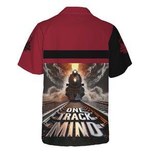 Railspirit Personalized Chicago Great Western Railroad Hawaiian Shirt One Track Mind Train Printed Shirt