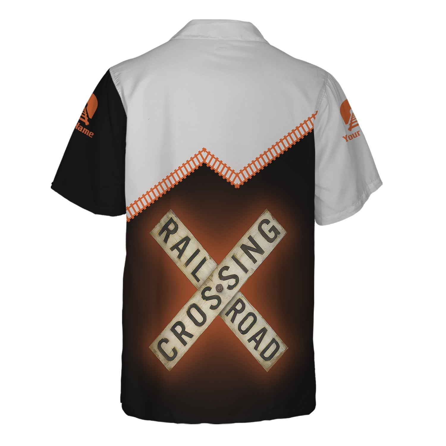 Railspirit Personalized Bessemer And Lake Erie Railroad Hawaiian Shirt Railroad Crossing Printed Train Track Shirt