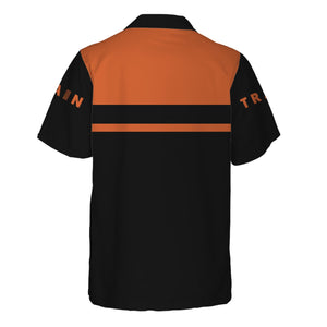 Railspirit Personalized Bessemer And Lake Erie Railroad Hawaiian Shirt Train Ticket  American Locomotive Printed Train