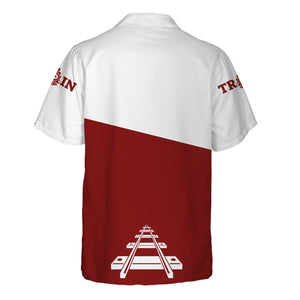 Railspirit Personalized Detroit & Mackinac Railroad Hawaiian Shirt One Track Mind Unisex Train Shirt Gift Idea For Train Lover